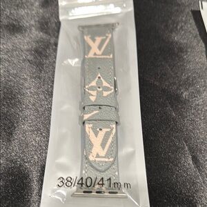 Luxury inspired Monogram Gray and Pink Watch Strap